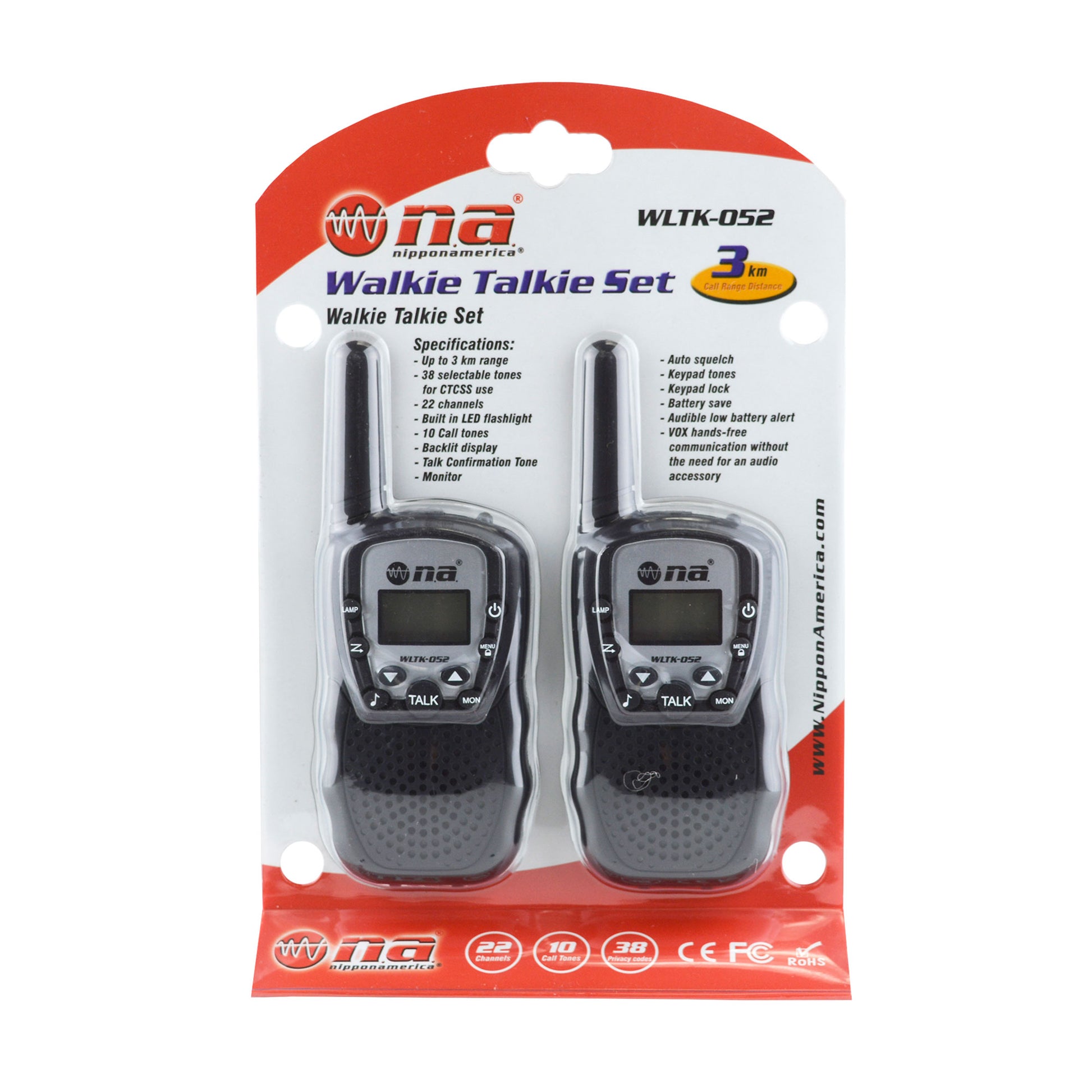 Pareja de radios intercomunicadores N.A. UHF / FM-3