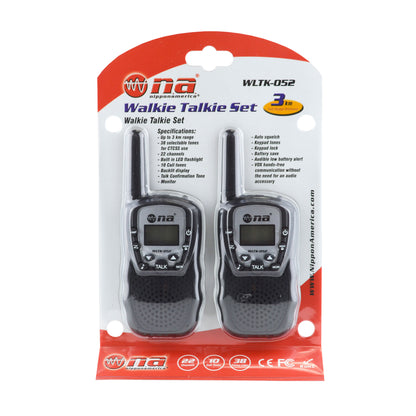 Pareja de radios intercomunicadores N.A. UHF / FM-3