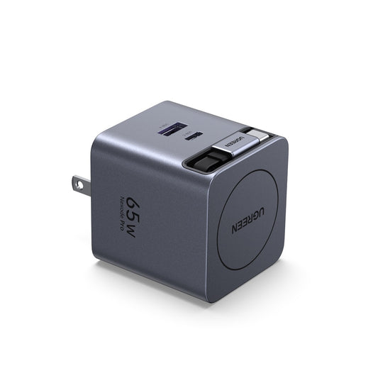 Cargador UGREEN de 3 puertos con cable retráctil - 65W-2