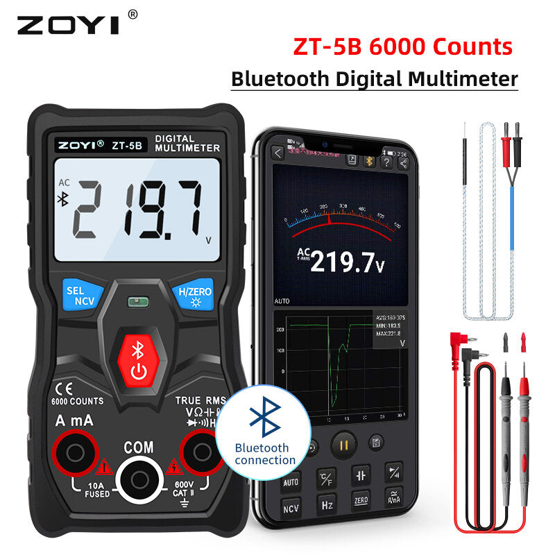 Multímetro ZOYI ZT-5B automático con bluetooth-2