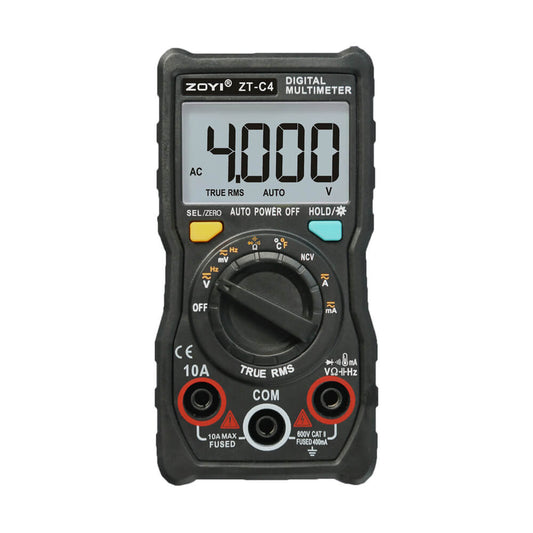 Multímetro ZOYI ZT-C4 autorango, true RMS, temperatura y capacitancia-1