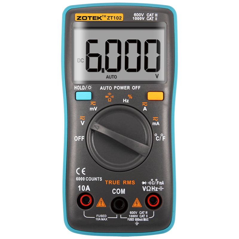 Multímetro ZOYI ZT-102 autorango con medidor de temperatura-1