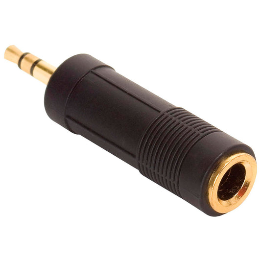 Adaptador N.A. de 3.5mm macho a 6.3 mm hembra, estéreo dorado-1
