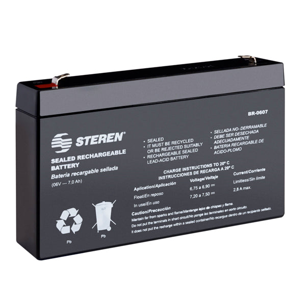 Batería recargable sellada de ácido-plomo 6V 7Ah-1