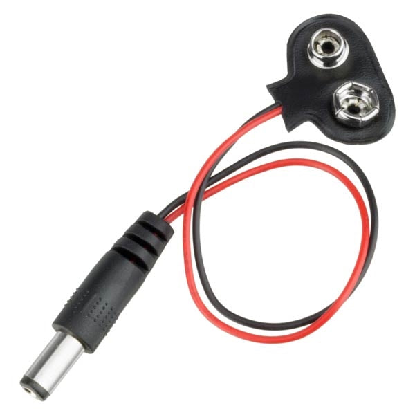 Broche para batería de 9V con plug DC-1