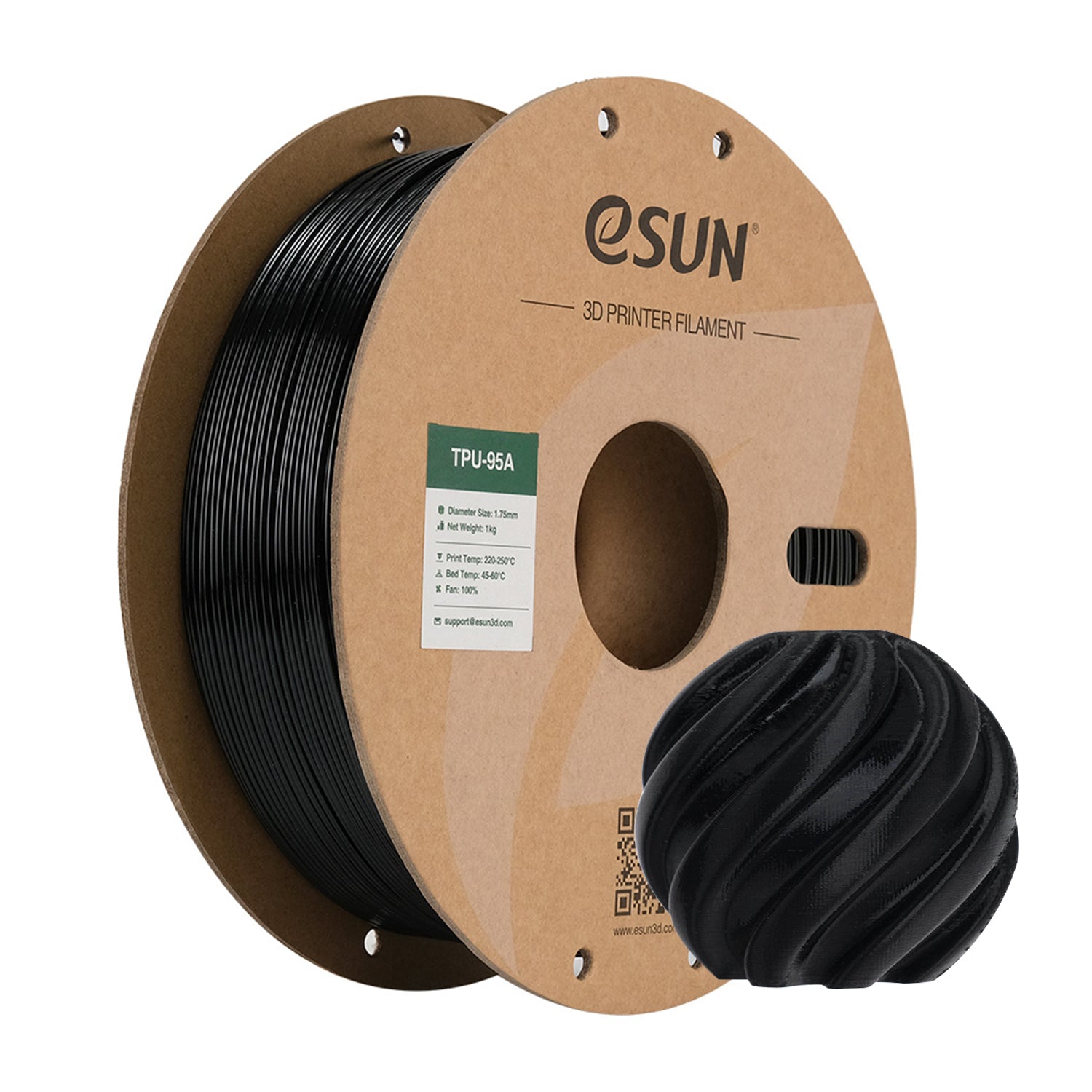 Filamento eSUN TPU-95A negro-1