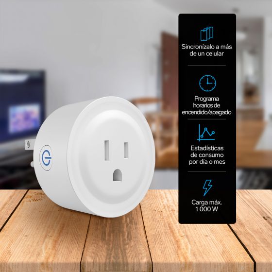 Enchufe inteligente Wi-Fi con medidor de consumo eléctrico-5