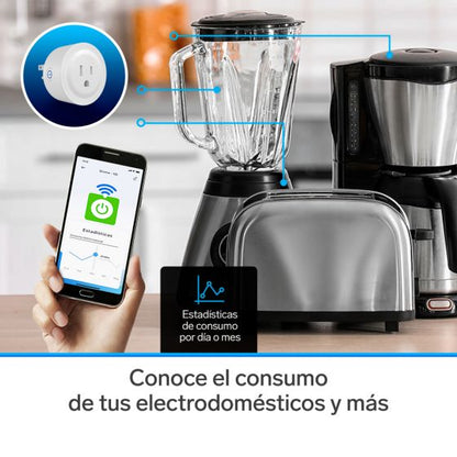Enchufe inteligente Wi-Fi con medidor de consumo eléctrico-4