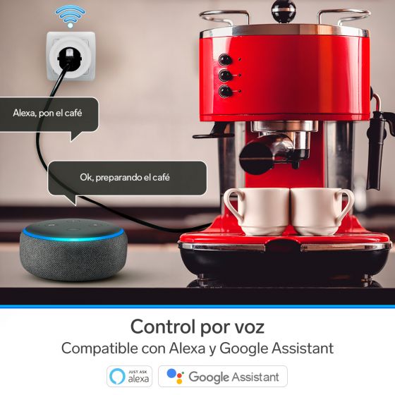 Enchufe inteligente Wi-Fi con medidor de consumo eléctrico-2