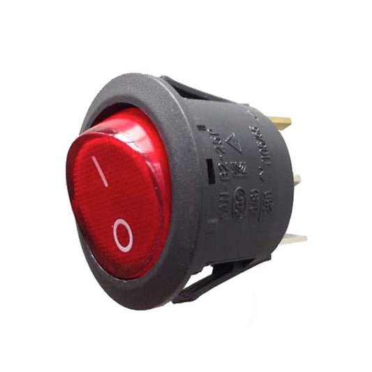 Switch ON OFF SPDT, rojo redondo 10 A-1