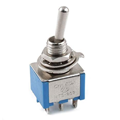 Switch Toggle DPDT, Azul 6A-1
