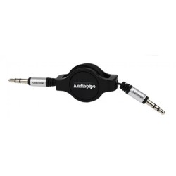 Cable de audio retráctil Audiopipe de 3.5 mm a 3.5 mm estéreo de 0.9 m
