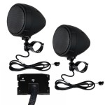 Set de bocinas de 3" y amplificador Audiopipe de 50W para moto