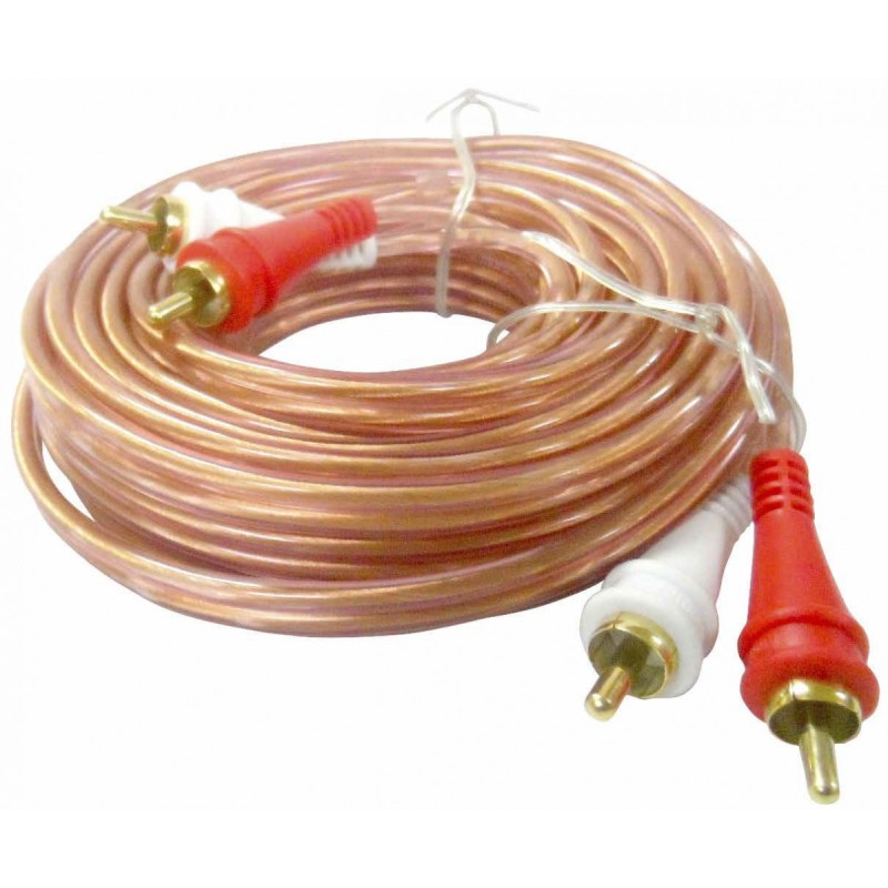 Cable Audiopipe de 2 RCA macho a 2 RCA macho de 1.8 m con conectores dorados
