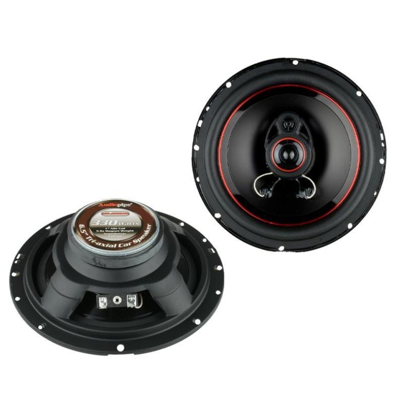 Bocina Audiopipe de 3 vías para carro de 330W 6.5" - par 