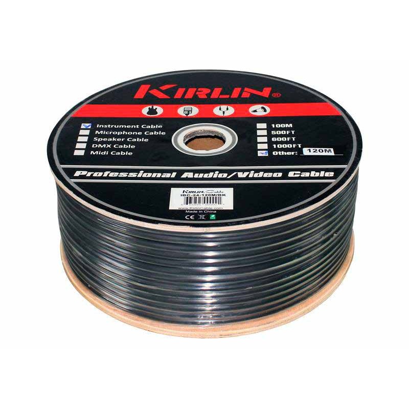 Cable para instrumento Kirlin calibre 24, negro - metro
