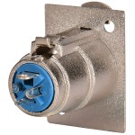 Conector N.A. XLR hembra, para chasis