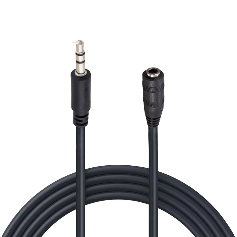 Cable de audio de 3.5 mm hembra a 3.5 mm macho estéreo de 1.8 m