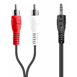 Cable de audio de 3.5 mm macho a 2 RCA macho de 1.8 m