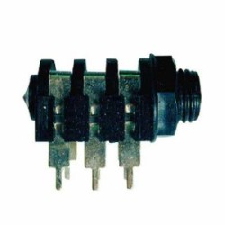 Conector de audio N.A. de 6.3 mm estéreo hembra, para PCB