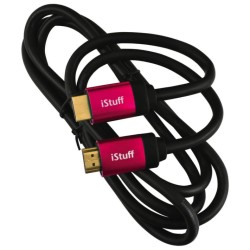 Cable iStuff HDMI a HDMI premium de 1.8 m, rojo