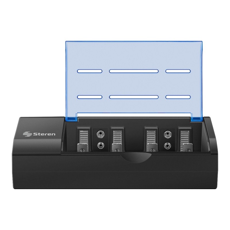 Cargador Steren de baterías NiMh AA, AAA, C, D y 9V