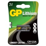 Batería GP de litio CR123A 3V