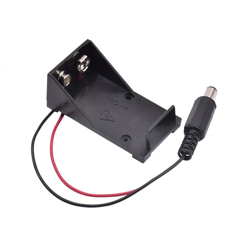 Sujetador para batería de 9V con conector DC