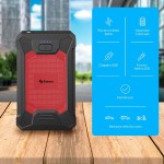 Arrancador para auto compacto, power bank y linterna LED