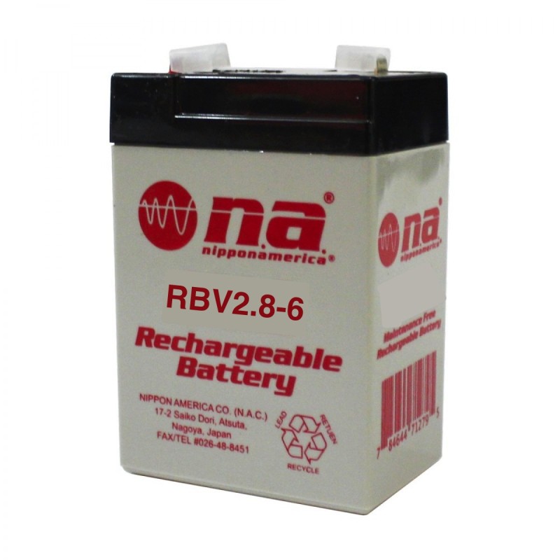 Batería recargable sellada de ácido-plomo 6V 2.8Ah