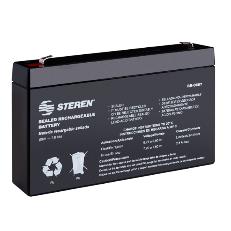 Batería recargable sellada de ácido-plomo 6V 7Ah