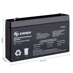 Batería recargable sellada de ácido-plomo 6V 7Ah