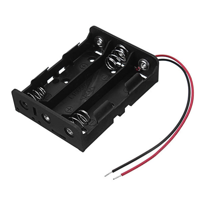 Sujetador de 3 baterías 18650 en paralelo, 3.7V