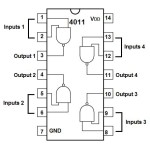 Compuerta NAND CD4011BE - original Ti