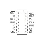 Flip-Flop D SN74HC74N - original Ti