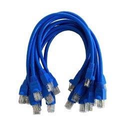 Cable de red N.A. CAT6 de 0.9m azul - 10 piezas