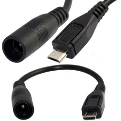 Cable de DC hembra de 2.1mm a micro USB