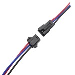 Pareja de cables 24 AWG con conector de 3 líneas - 20 cm