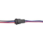 Pareja de cables 24 AWG con conector de 3 líneas - 20 cm