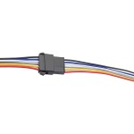 Pareja de cables 24 AWG con conector de 6 líneas - 20 cm