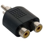 Adaptador N.A. de 2 RCA hembra a RCA macho