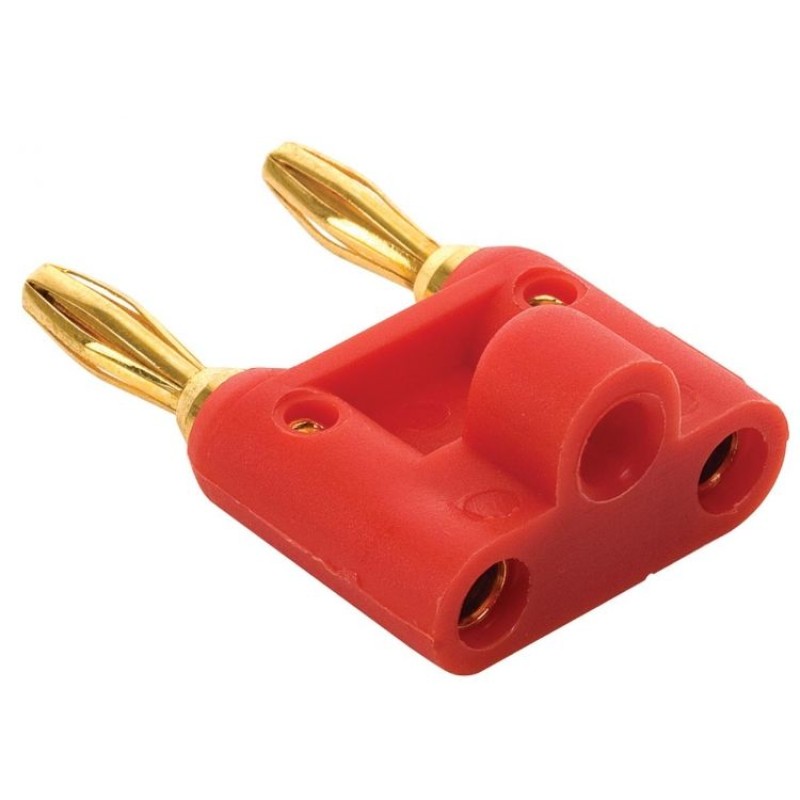 Conector Steren de banana doble, rojo