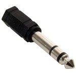 Adaptador N.A. de 3.5mm hembra a 6.3 mm macho, estéreo