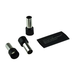 Terminal tubular de calibre 4 con termoencogible - 25 piezas