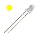 LED amarillo transparente de 5 mm