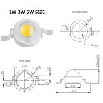 LED SMD de 3W, blanco