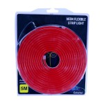 Tira LED flexible Neón rojo de 5m con fuente de 12V