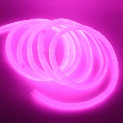 Manguera LED tubular neón rosado de 120 VAC - 1 metro