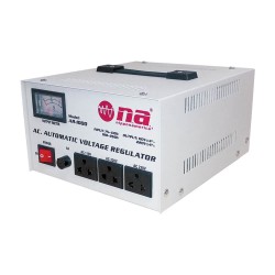 Regulador de voltaje N.A. 1,000W con conexiones tipo tomacorriente