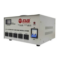 Regulador de voltaje N.A. 5,000W con conexiones tipo tomacorriente